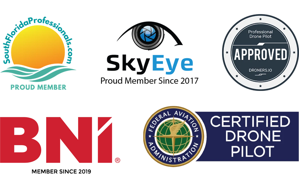 Aerial Recon Media associations, South Florida professionals, Sky Eye, Professional Drone Pilot Approved Drones IO, BNI, Federal Aviation Administration certified Drone Pilot